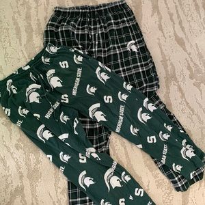 Men’s pajama/casual MSU bottoms - TWO!
